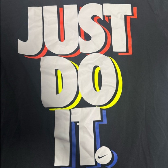 Nike Black Tee with White Logo - Picture 2 of 8